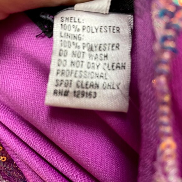 Clarisse Sparkle V-Neck Mermaid Prom Maxi Gown Fuchsia Magenta 800227 Size 4 NWT - Picture 3 of 6